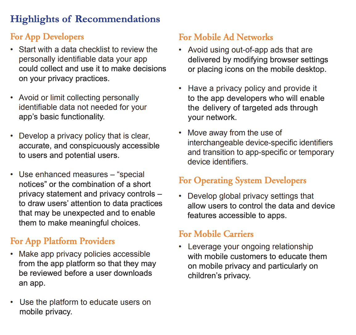 Titelseite des Dokuments Privacy on the go: Recommendations for the mobile ecosystem